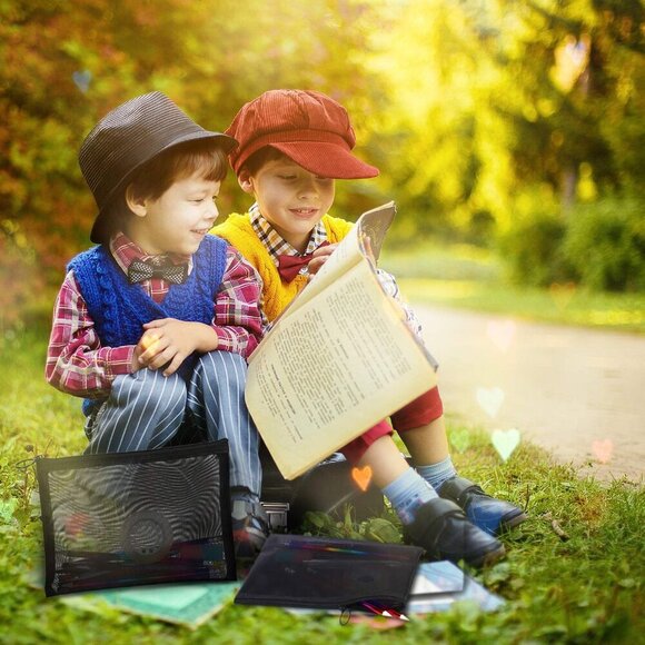 6 Pieces Mesh Makeup Bags Mesh Portable Travel Organizing Zipper Pouch Toiletrie - Picture 3 of 7